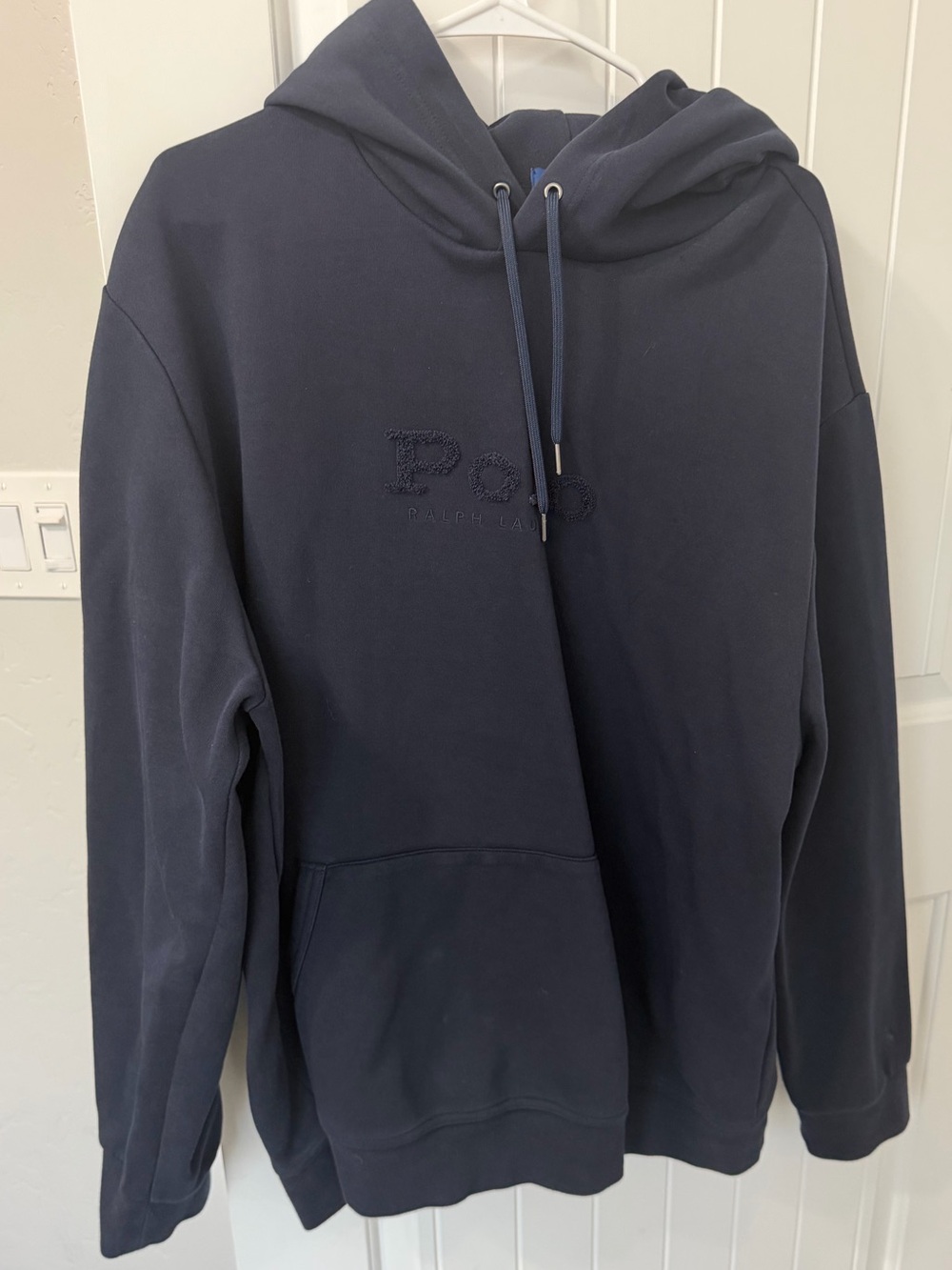 Ralph Lauren Dark Navy Embroidered Logo Pullover Hoodie
